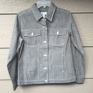 Denim & Co. Stretch Colored Denim Jean Jacket  XS